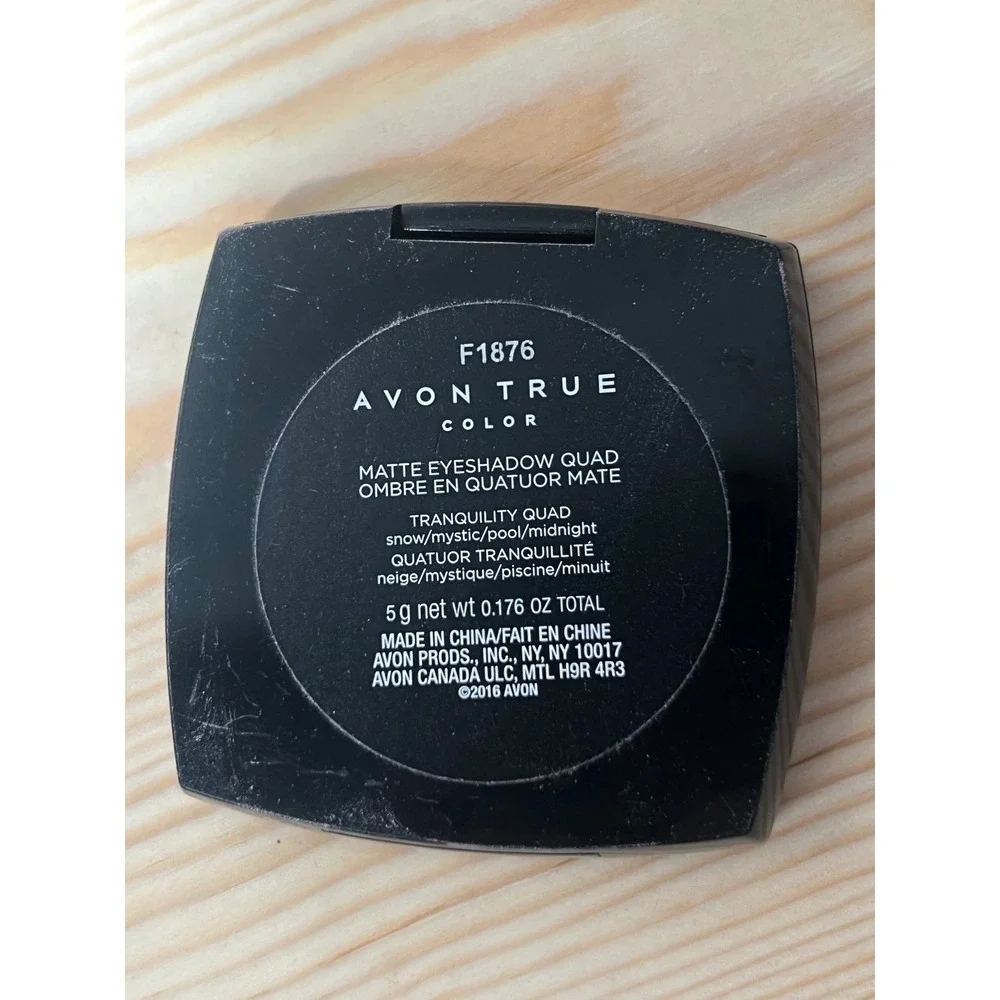 Avon True Color Matte Eyeshadow Quad Tranquility F1876 Blue White Palette New